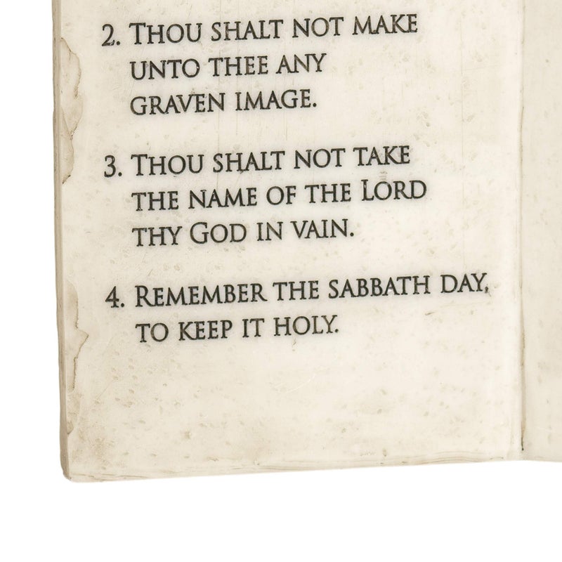 Dicksons 10 Commandments Whitewash Stone Tablet 6 x 6.5 Resin Decorative Wall and Tabletop Sign Plaque - Image 4
